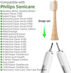 Bamboo Toothbrush Replacement Heads Compatible with Philips Sonicare, Soft Castor-Oil Biodegradable Bristles, Eco-Friendly Bamboo Handle, 4 Pack, Sustainable Daily Cleaning