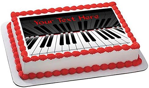 Piano keys (Nr2) - Edible Cake Topper - 7.5" x 10" (1/4 sheet) rectangular