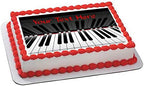 Piano keys (Nr2) - Edible Cake Topper - 7.5" x 10" (1/4 sheet) rectangular