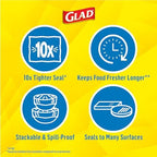 Glad Press'N Seal Plastic Food Wrap, 100 Square Foot Roll, Pack of 3, (Package May Vary)