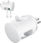 2-in-1 Wireless Wall Station Compatible with Oral-B Braun Electric Toothbrush, 3-Port US Plug with 2 Holders Fast Wall Charger for IO2/3/4/5/6, Pro 1/3/1000/2000, D100/Genius/Smart, IPX6, White