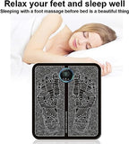 EMS Foot Massager Mat,Foot Stimulator Massager Pad–Improved Circulation and Pain Plantar Fasciitis Relief, Muscle Relaxation, Foldable Legs & Feet Massager