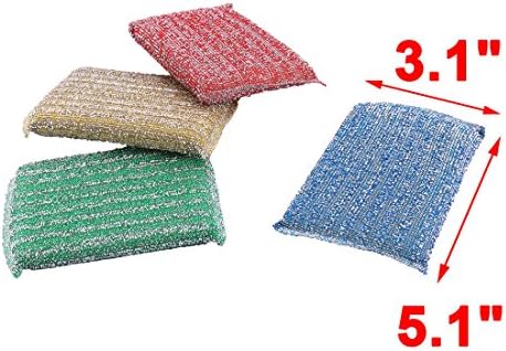 uxcell Sponge Household Kitchen Bowl Plate Pot Pan Dishes Cleaning Washing Pad 4 Pcs