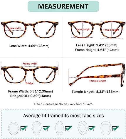 Eyekepper (Must Buy Both Eye) Tortoise-Left Eye +2.50 Reading Glasses Different Strength Each Eye Retro Readers