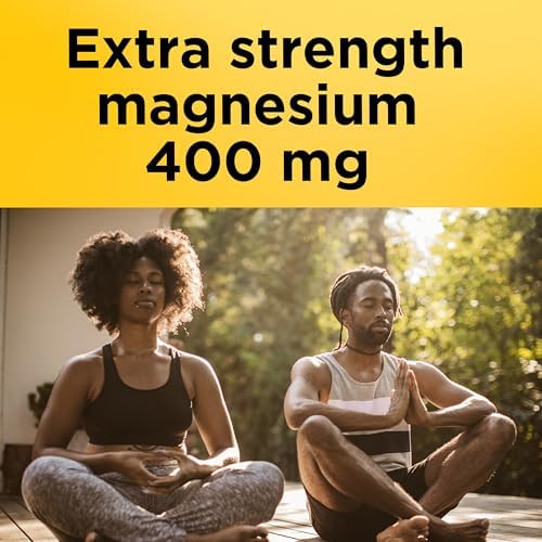 Nature Made Magnesium Oxide 400 mg Softgels, Extra Strength Magnesium Supplements for Men and Women, Support for Muscle, Nerve, Bone and Heart, 110 Day Supply
