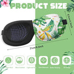 6 Pcs Hawaiian 3D Eye Mask - Contoured Floral Sleep Mask with Adjustable Straps for Women & Men - Blackout Sleeping Travel Nap Gift