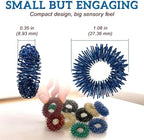 ZENO Spiky Fidget Rings – 10 Pack Sensory Finger Rings for Adults, Silent Stress Relief & Anxiety Fidget, Tactile Finger Massager Rings for Focus & Nervous Habits