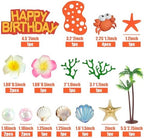 DRWATE Hawaii Cake Toppers Summer Cake Decorations Bubbles Crab Starfish Cake Toppers for Tropical Hawaiian Beach Luau Themed Party Supplies (Crab)