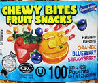 100 Fruit Nuggets Mini Pouches Kosher Vitamin C 66% Real Juice All Natural Flavors Gluten Free - By Au'some