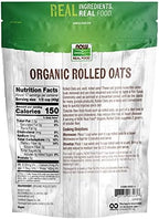 NOW Foods, Organic Rolled Oats, Source of Fiber, Protein and Iron, 100% Whole Grain, Product of the USA, 24-Ounce (Packaging May Vary)
