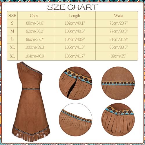 Shihanee 4 Pcs Women Costume Set Maiden Princess Costume Dress Outfit(XX-Large)