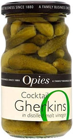Opies Cocktail Gherkins in Distilled Malt Vinegar (227g) - Pack of 6
