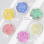 Bath Salts, Gift Set, Bath Salts for Women Relaxing, Mother's Day Birthday Gifts for Self Care, Individual Packets with Pure Natural Sea Salt, Minerals and Dried Flower, Spa Bath & Foot Soak, 6 Scents