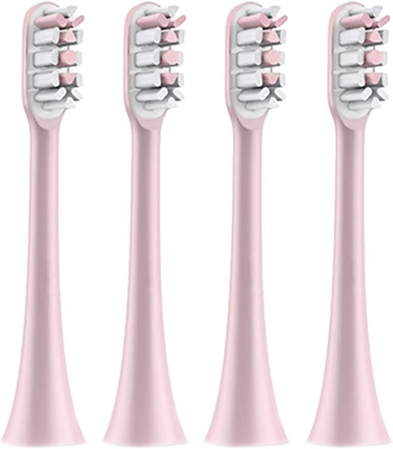 Artemisia Replaceable Toothbrush Head Compatible with Xiaomi Soocas X5 X3 X3U SOOCARE Electric Toothbrush Soft Dupont Bristle Replacement Head 4/10pcs (Color : 4 Pink)