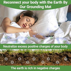 NIULAFR Grounding Mat for Bed, Earth Connected Conductive Grounding Mattress Pad for Better Sleep, Reduce Stress, Improve Health