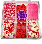 Sentovac Edible Candy Heart Jimmies Mixing Cupcake Toppers Decorations Sprinkles Cake Cupcakes Decoration