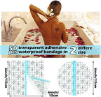 50 Pieces Waterproof Adhesive Bandages Transparent Stretch Bandages Protective Clear Films Tattoo Cover Tapes for Shower Swimming(6 x 6 Inch)
