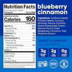 NuTrail Nut Granola Cereal, Blueberry Cinnamon, No Sugar Added, Gluten Free, Grain Free, Keto, Low Carb, Healthy Breakfast Cereal 8 oz. 3 Count