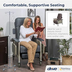 Drive Medical 4 Position Clinical Care Geri Chair Recliner, Reclining Padded Chair with Armrests, Chocolate