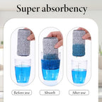 10 Pcs Reusable Mop Pad, 12.6 x 4.7 Inch Gray Mops Replacement Pads Washable Floor Cleaning Mops Pad Compatible with Most Flat Mop for Home, Office, School Cleaning