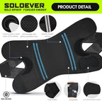 Knee Brace for Women & Men Breathable Compression Knee Support with Side Stabilizers for Knee Pain Adjustable Knee Wrap for Running, Meniscus Tear, ACL, MCL, Arthritis Relief (Black, Medium)