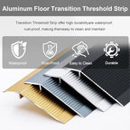 36” Aluminum Floor Transition Threshold Strip, Bridge The Height Gap Between 0.7 to 1.6 inches for Doorway Ramp Tiles Laminate Planks (Brown, 35.4“x4”)