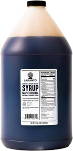 Lakanto Bulk Sugar Free Maple Syrup With Monk Fruit & Erythritol For Pancakes, Waffles, Oatmeal, Coffee, Tea, Granola, Frosting & Dressing, Zero Sugar, Keto, Vegan, Gluten Free (128 Fl Oz - Pack of 1)