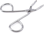 Silver Stainless Steel Eyebrow Tweezers Scissors- Professional Shaped Slant Tip Tweezer Clip Hair Plucker for Hair and Eyebrows Personal Care, Shave and Hair Removal