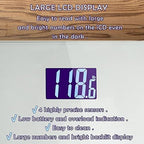 Moss & Stone Silver Digital Bathroom Scale for Body Weight, Smart Step-On Technology, Backlit LCD Display, High Accuracy Weight Scale 400lb/180kg, Glass Slim Design, Auto On/Off, Home Use