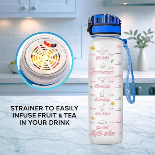 Silly Goose Water Bottle 32oz – Funny Goose Meme Hydration Bottle, Cute Animal Gift for Goose Lovers, Daily Motivation Drink Water Bottle