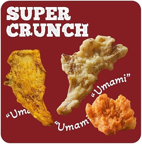 BITETUOSO Tempura Oyster Mushrooms Mini Variety Pack, Tempura-Style Mushroom Snack, Ready-to-Eat Crispy Chips, Vegan Plant-Based, Original BBQ Plant-Based Cheddar (0.71 oz, 9-Pack)