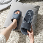 Acupressure Massage Slippers for Plantar Fasciitis for Women Acupuncture Slippers Arthritis Neuropathy Pain Relief Non-Slip Massage Sandals Women Stress Relief Gifts for Bath (Men 8.5-9.5, Dark Gray)