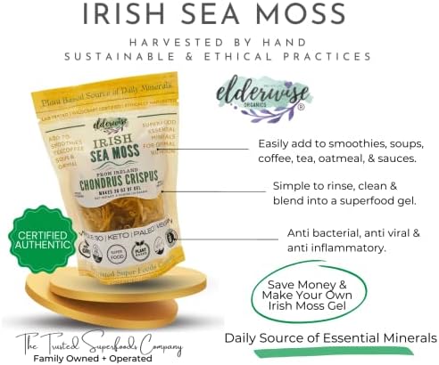 IRISH Sea Moss from Ireland | WILDCRAFTED | Chondrus Crispus | Raw Irish Moss | Golden