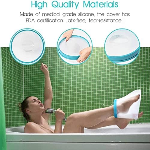 Water Proof Leg Cast Cover for Shower, Foot Cast Cover Wound Protector Watertight Cast Bag Covers Keep Leg Cast Bandage Dry