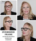 Eyekepper Bifocal Reading Glasses Women - Stylish Bifocal Readers Clear Lens Oversize Frame