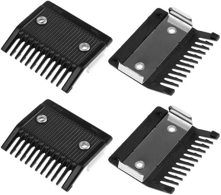 4PCS Clipper Attachment Comb No.1 3mm, Metal Back Guide Comb for Hair Clippers - Precision Cutting for Barber & Home Use
