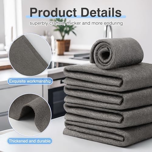 10 Pcs Thickened Magic Cleaning Cloth, Microfiber Streak Free Cleaning Cloths Reuseable Magic Cleaning Wipes for Windows Glass
