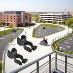 2 Pack Black Durable Walking Stick Holders, Cane Holder, Wheelchair Accessories, Walking Stick Folder for Mobility Scooter, Crutch Holder Cane Accessories, Bicycle Flashlight Rack