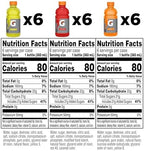 Gatorade Thirst Quencher Sports Drink, Variety Pack, 12 Fl Oz (Pack of 18)