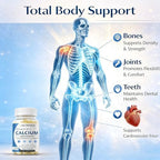 NutriView Calcium 2000mg with D3 & K2 - High Absorption Bone Health Supplement for Women, Non-GMO, 120 Softgels