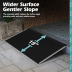 19"L x 32"W Threshold Ramp for Doorways, Wider Boards, Portable,Anti-Slip Ramps for Wheelchairs for Home,700 LBS Load Capacity,Aluminum Door Ramp and Curb Ramp for Scooters,Power Chairs,Walkers