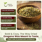 Organic Way Dried Oregano Leaf Cut & Sifted (Origanum vulgare) - European Wild-Harvest | Organic & Kosher Certified | Vegan, Non GMO & Gluten Free | USDA Certified | Origin - Albania (2 Oz)