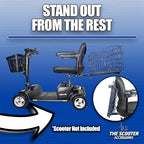 Foldable Folding Scooter Rear Basket for Golden & Pride Mobility Scooters & Powerchairs - Color: Blue (Only Works with Scooters & Power Chairs Equipped with 1" x 1" Hitch Receiver)