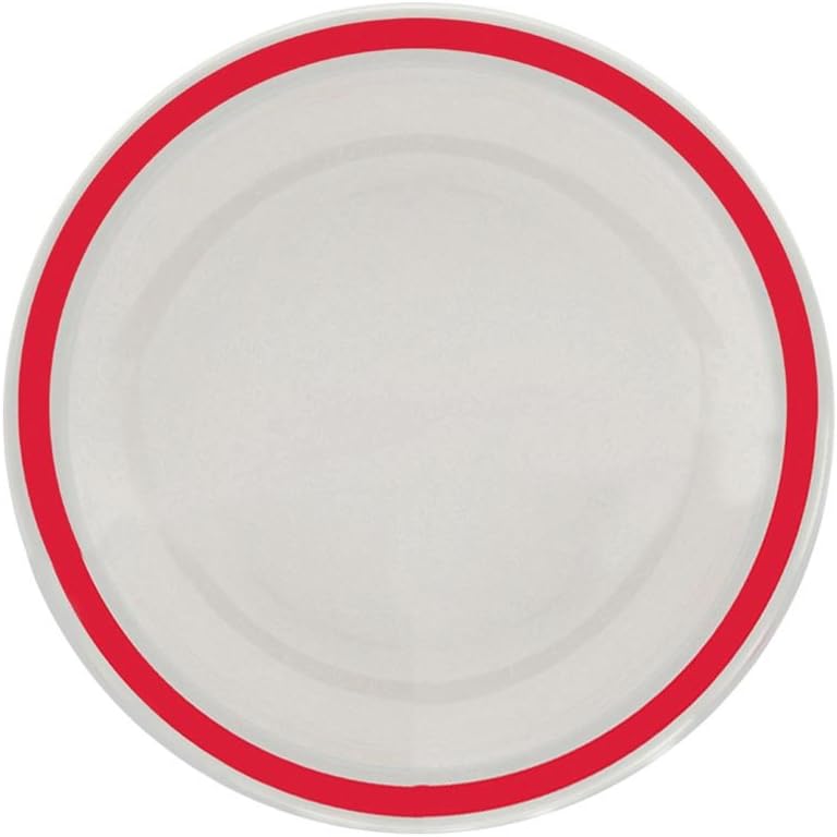 NRS Healthcare Red Small Rimmed Plate