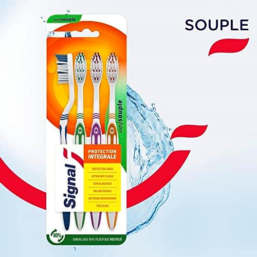 Signal Integral Protection Toothbrush Soft Brush – Set of 4 Toothbrushes