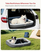 QPAU Inflatable Dog Bed for Home Travel and Outdoor, Pet Mattress for Small, Medium & Large Dogs (Pump Included