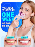 Teeth Whitening Kit with LED Light: 3 Whitening Gel Pens with 35% Carbamide Peroxide - Remove Coffee Tea Stains - 32X Dual LED Light - Safe Enamel Care - Daily Routine - for Yellow Teeth Users