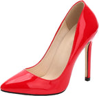 11CM/4.33IN Women's Elegant Temperament Wedding Party Pumps Stiletto Sexy Pointed High Heels Slip On Stiletto Court Shoes Ladies Sexy Pole Dancer Stripper Party