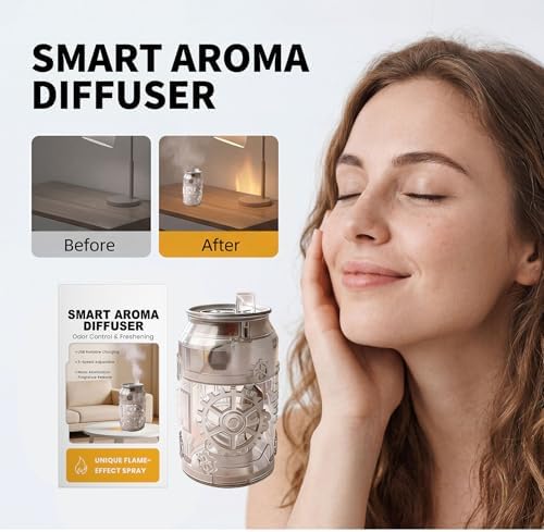 Smart Essential Oil Diffuser, Beverage Cans Shape, Mute 5-Speed USB Charging Controlling Odors and Purifying the air