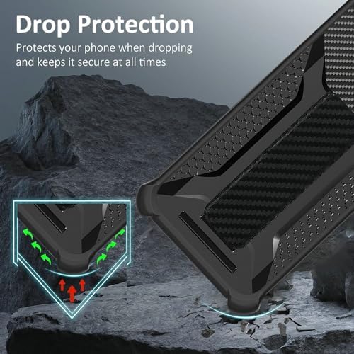 bojioderf Case Compatible for Realme GT NEO 2 Phone Case Cover [with Tempered Glass Screen Protector] Hybrid Case [Folding Support Magnetic] [Frosted Anti-Fingerprint] Black